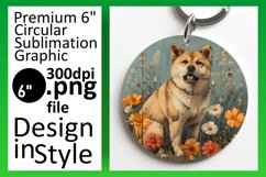 Round Dog Lover Circle Keychain Diversity Product Image 1