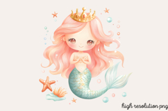 Little Mermaid Under The Sea Clipart PNG Product Image 1