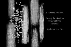 Silver Glitter and Foil Brushstroke Clipart Product Image 3