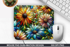 Flowers Mouse Pad Sublimation, Summer Mouse Pad PNG Product Image 1