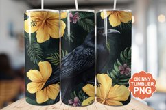 Summer Tropical Crow Tumbler | Summer Tumbler Wrap Product Image 1