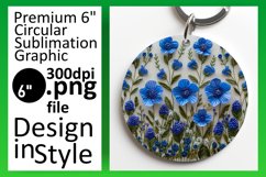 Sophisticated Floral Keychain Design Product Image 1