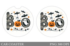 Halloween Coaster Design. Cute Ghost Car Coaster Product Image 1