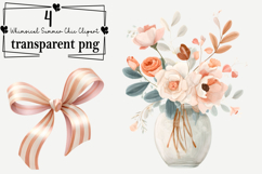 Whimsical Summer Chic Clipart Watercolor PNG Product Image 1