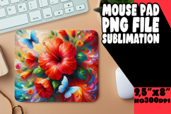Cheerful MOUSE PAD Sublimation PNG, Flowers Product Image 1
