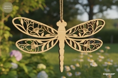 Spring Dragonfly Ornaments SVG Bundle | Glowforge | Laser Product Image 5