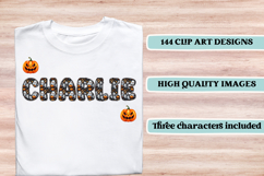 Halloween Alphabet png clipart, halloween letters doodle Product Image 6
