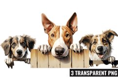 Peeking Dog Collection Clipart, Dog Collection Sublimation Product Image 1