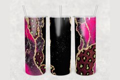 Add Your Name Pink Marble Leopard 20 oz tumbler sublimation Product Image 1