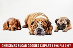 Cute Sleeping Dogs Clipart Product Image 1
