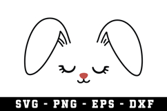 Bunny Ear &amp; Face SVG | SVG Cut files | Cricut Product Image 1