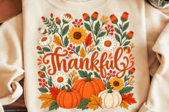 Thankful PNG, Funny Thanksgiving Turkey PNG, Thanksgiving Product Image 1