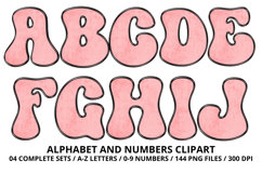 Summer Alphabet &amp; Numbers PNG Clipart Doodle Letters 300 DPI Product Image 2