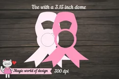 Pink Ribbon candy dome, breast cancer awareness Product Image 2