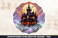 Halloween House Wind Spinner Sublimation Design Product Image 1