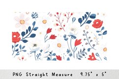 Flowers glass can wrap, Floral 16 oz Libbey Sublimation Product Image 2