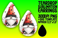 Enchanting Gnome Elegance: Sublimation Teardrop Magic Product Image 1