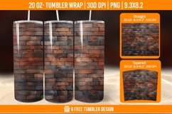 Brick Tumbler Wrap Designs, Sublimation Wrap Product Image 1