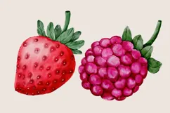 Watercolor tropical fruits clip art png hand drawing Product Image 5