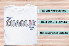 POLICE Alphabet &amp; Numbers Clipart Classroom PNG Bundle Product Image 6