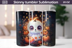Cute Ghost Tumbler Wrap | Cute Halloween Tumbler Product Image 1