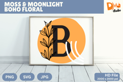 Moss &amp; Moonlight Boho Floral Monogram Product Image 1
