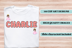 Nautical Princess png alphabet, princess letters doodle Product Image 6
