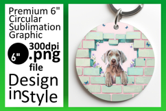 Elegant Car Coaster Round PNG Design , Cute Dog Product Image 1