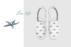 Sea life watercolor set. Nautical. Scandinavian. Product Image 12