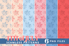American 4th of July Fireworks Seamless Pattern Bundle Set Product Image 1