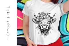 Highland Cow SVG Design for T-Shirts and Mugs Product Image 1