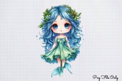 Christmas Mermaid Clipart Bundle PNG Product Image 13