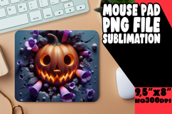 Cozy Mouse Pad Sublimation Ideas, 3D Pumpkin Product Image 1