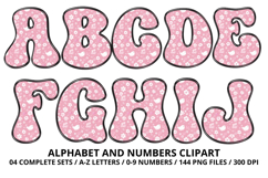Baby Girl Alphabet PNG Cute Baby Letters &amp; Numbers 300 DPI Product Image 2