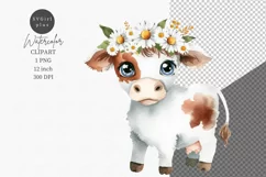 Cow clipart, Farm animals clipart, Kids drawing. Product Image 1