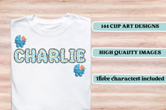 Baby Boy Alphabet PNG Clip Art, baby boy letters doodle Product Image 6
