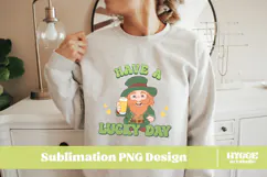 Happy St Patrick's Day PNG DTF Irish Lucky Leprechaun Beer Product Image 2