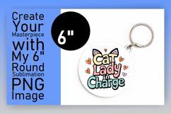 Gorgeous Circle Design Keychain Template , Cat Quote Product Image 1