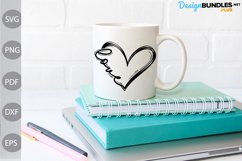 Love Heart SVG Design / Boho Girl SVG Cut Files Product Image 2