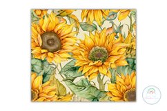 Sunflower Tumbler Sublimation Skinny Tumbler Wrap Product Image 2