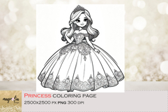 fairy tale PRINCESS, kids Coloring Page png Product Image 1