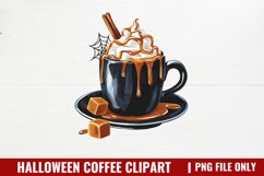 Halloween Coffee Clipart Sublimation PNG Product Image 1