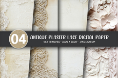 Antique plaster lace digital paper Product Image 1
