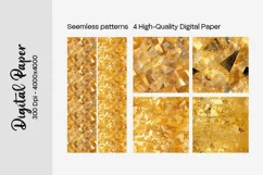 Golden Luxury Digital Papers Marble and Glitter digital Product Image 2