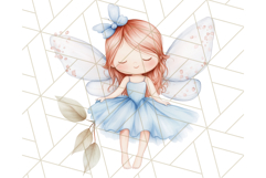 Pastel Blue Fairy Garden Clipart, Enchanted Cottagecore Png Product Image 4