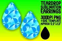 Luminous Neon Pattern Teardrop Earring Sublimation Product Image 1