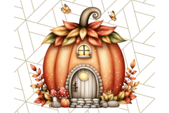 Fall Fairy House Clipart PNG, Autumn Homes and Decor Product Image 4