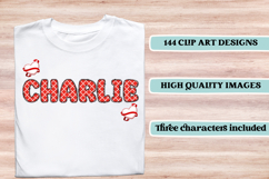 Valentines Day Digital Papers, valentines day doodle letters Product Image 6