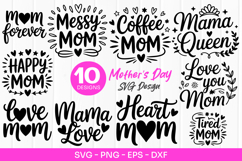 Messy Mom Quotes Mothers Day SVG PNG Product Image 1