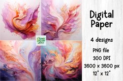 Abstract | Fluid Art | Digital Paper | PNG Background | Wall Product Image 1